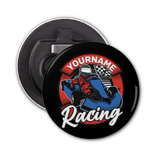 Personalized Go Kart Extreme Racing Karting Race Bottle Opener