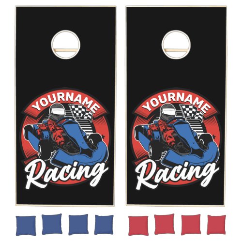 Personalized Go Kart Extreme Racing Karting Race Cornhole Set