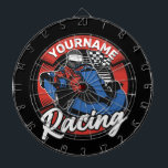 Personalized Go Kart Extreme Racing Karting Race Dart Board<br><div class="desc">Personalized Go Kart Racing Motorsport Racer Design - Customize with your Name and Custom Text!</div>