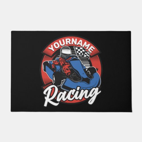 Personalized Go Kart Extreme Racing Karting Race  Doormat