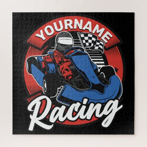 Personalized Go Kart Extreme Racing Karting Race Jigsaw Puzzle