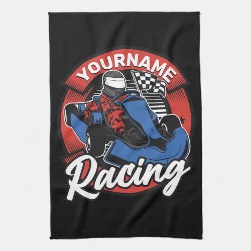 Personalized Go Kart Extreme Racing Karting Race Kitchen Towel