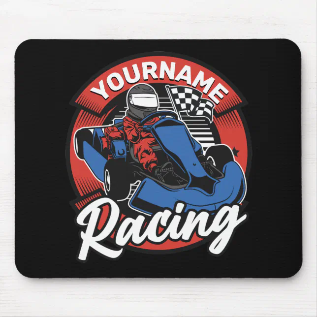 Personalized Go Kart Extreme Racing Karting Race Mouse Pad | Zazzle