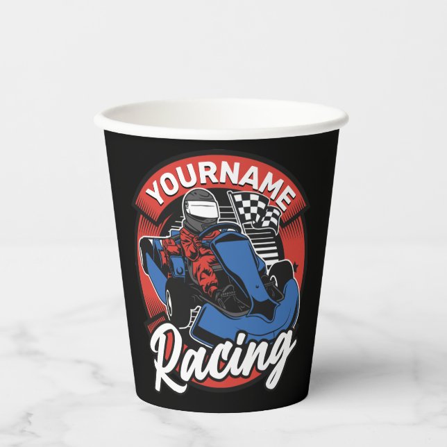 Personalized Go Kart Extreme Racing Karting Race  Paper Cups (Front)