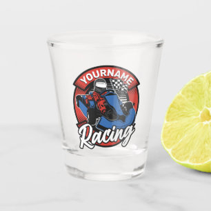 Personalized Go Kart Extreme Racing Karting Race Shot Glass