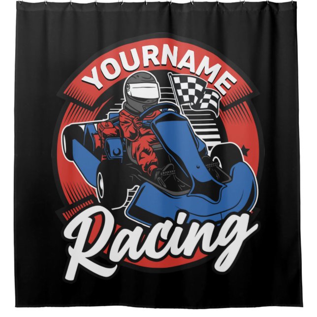 Personalized Go Kart Extreme Racing Karting Race  Shower Curtain (Front)