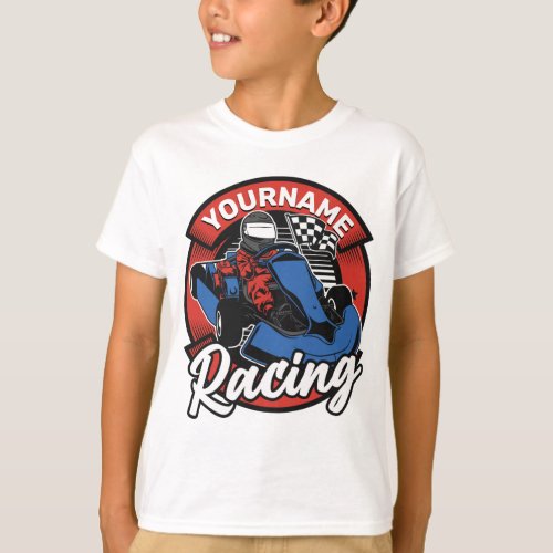 Personalized Go Kart Extreme Racing Karting Race  T_Shirt