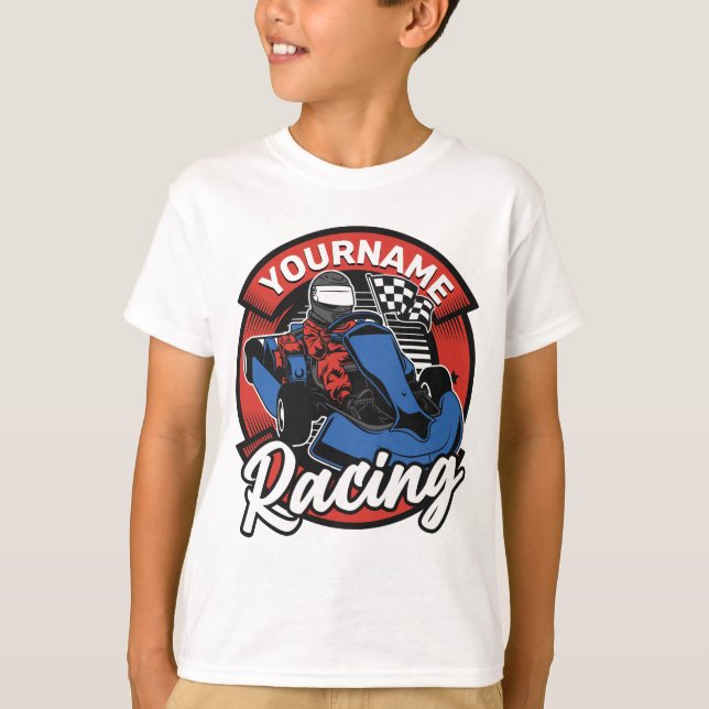 Personalized Go Kart Extreme Racing Karting Race  T-Shirt (Front)