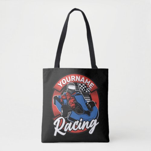 Personalized Go Kart Extreme Racing Karting Race  Tote Bag