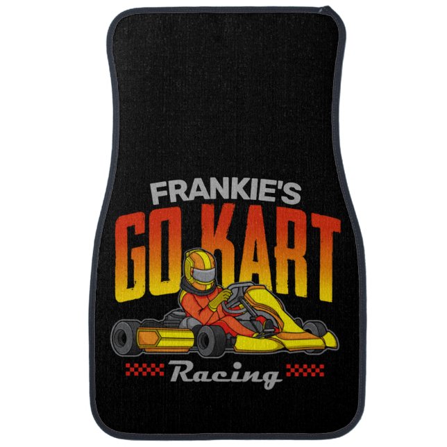 Personalized Go Kart Racing Motorsport Karting  Car Floor Mat (Front)