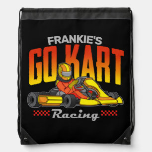 Personalized Go Kart Racing Motorsport Karting Drawstring Bag