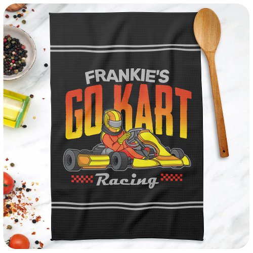 Personalized Go Kart Racing Motorsport Karting  Kitchen Towel