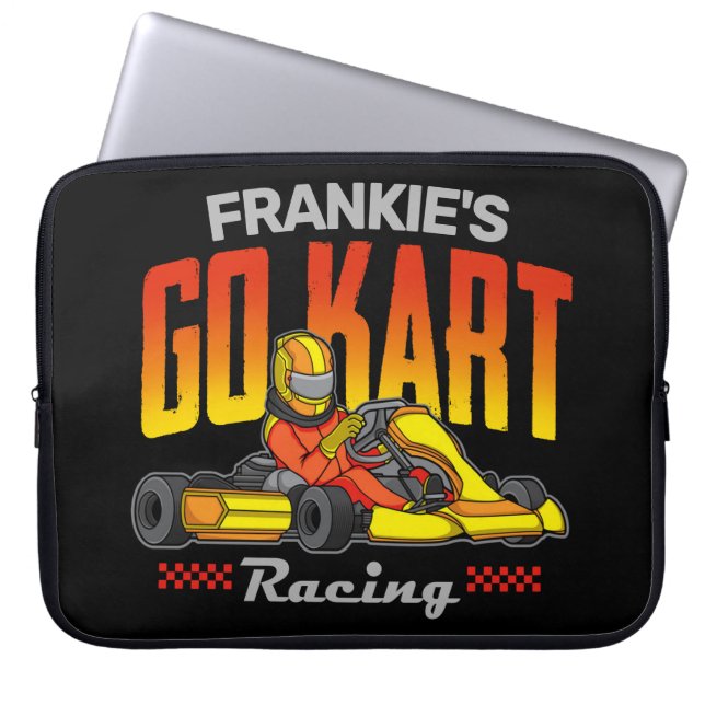 Personalized Go Kart Racing Motorsport Karting Laptop Sleeve (Front)
