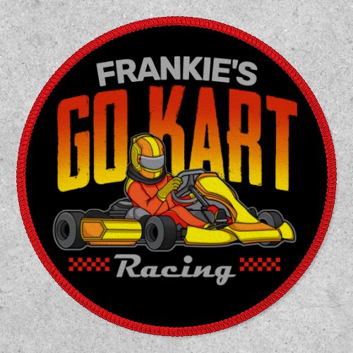 Personalized Go Kart Racing Motorsport Karting  Patch