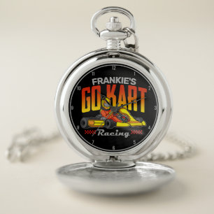 Personalized Go Kart Racing Motorsport Karting Pocket Watch