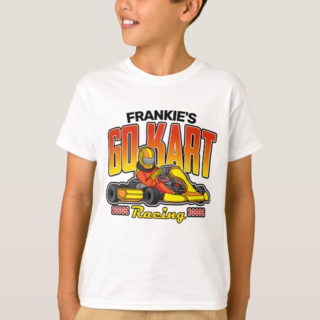 Personalized Go Kart Racing Motorsport Karting T-Shirt (Front)