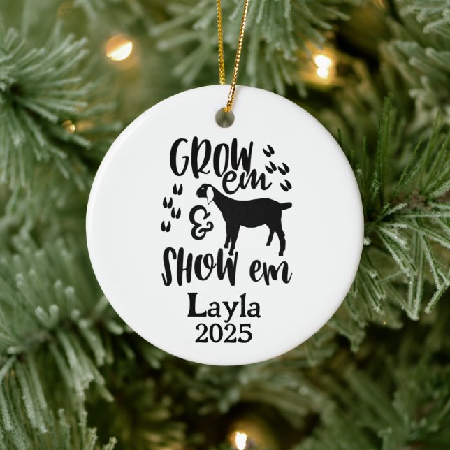 Personalized Goat 4H Farm Ornament (Tree)