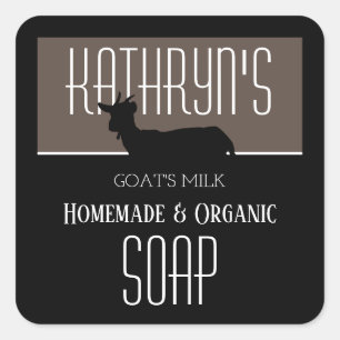 Personalized Goat's Milk Soap Square Sticker