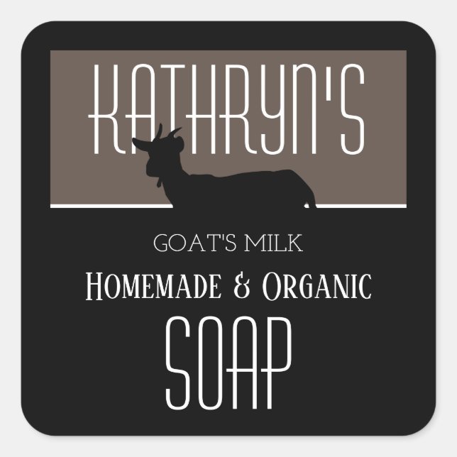Personalized Goat's Milk Soap Square Sticker (Front)
