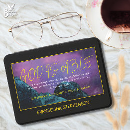 Personalized GOD IS ABLE Ephesians Christian Kindle Cover