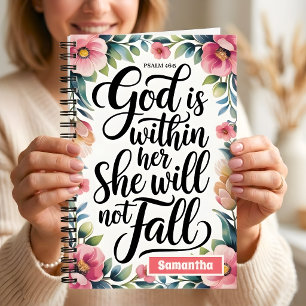 Personalized God is Within Her Christian Journal