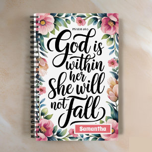 Personalized God is Within Her Christian Journal
