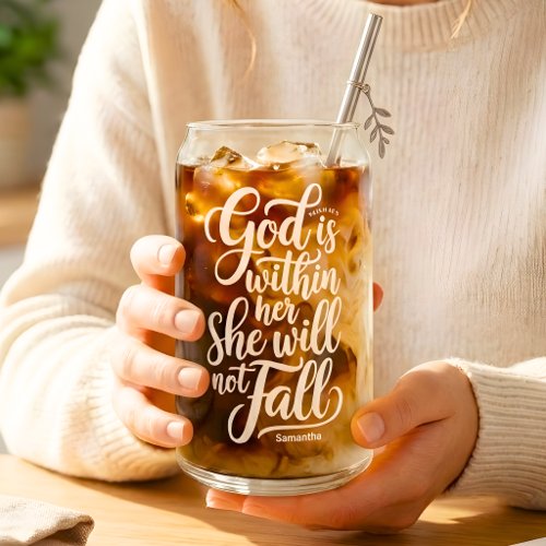 Personalized God is Within Her Christian Women Can Glass