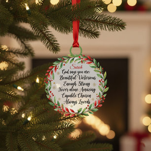 Personalized God says you are christmas ornament