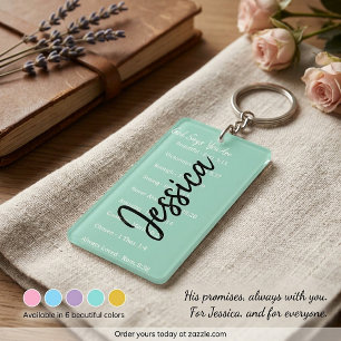 Personalized God says you are, scriptures Keychain