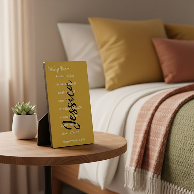 Personalized God says you are, scriptures Plaque (Creator Uploaded)