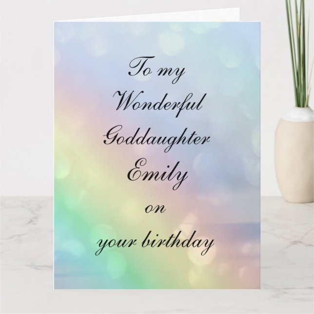 Personalized Goddaughter Birthday Card (Front)