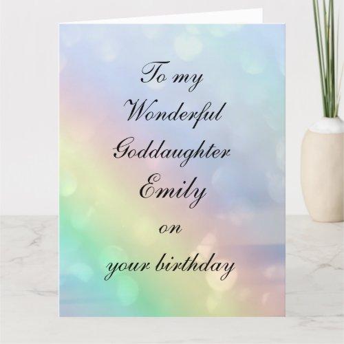 Personalized Goddaughter Birthday Card