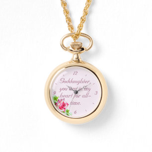 Personalized Goddaughter Necklace Watch