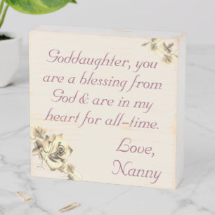 Personalized Goddaughter  Wooden Box Sign