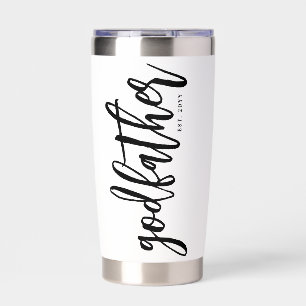Personalized Godfather Brush Script Typography Insulated Tumbler