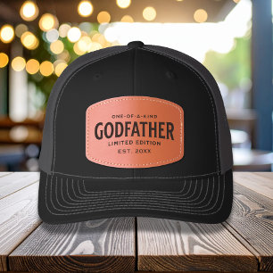Personalized Godfather Leather Patch Hat