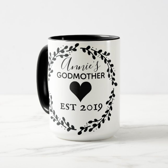 Personalized godmother mug (Front Left)