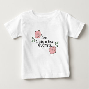 Personalized Going to be a Big Sister T-Shirt