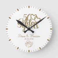 Personalized Gold 50th Anniversary Gift White