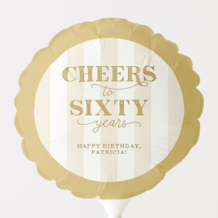 Personalized Gold 60th Birthday Balloon