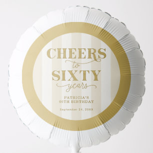 Personalized Gold 60th Birthday Balloon