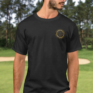 Personalized Gold And Black Golf Hole in One T-Shirt