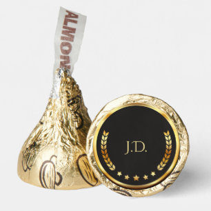 Personalized Gold and Black Hershey®'s Kisses®