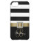 Personalized Gold, Black Bold Stripes Diamonds