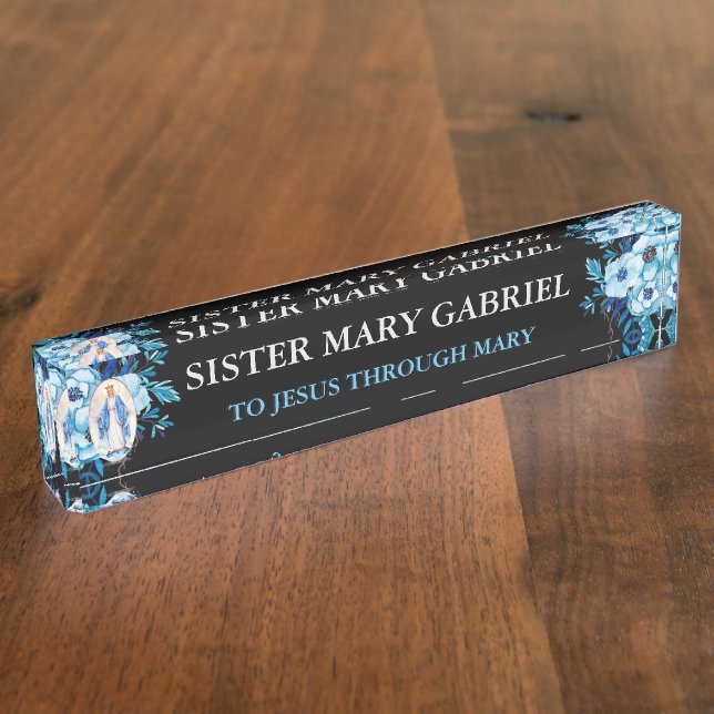 Personalized Gold Black Custom Name Plate (Side)