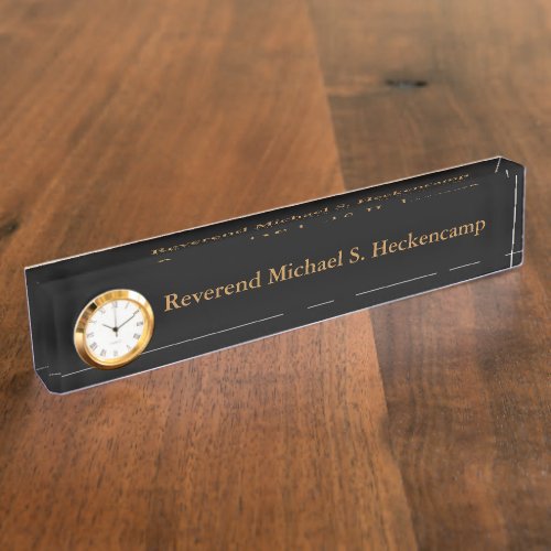 Personalized Gold Black Custom Name Plate