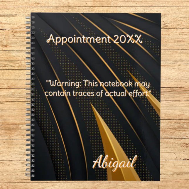 Personalized Gold Black Dot Pattern Appointment  Planner (Creator Uploaded)