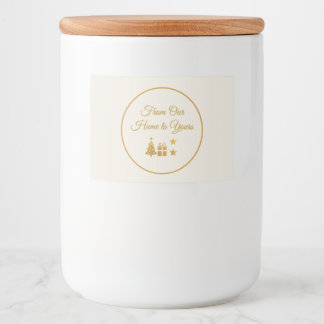 Personalized Gold Christmas Food Label