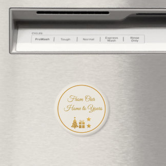 Personalized Gold Christmas Magnet