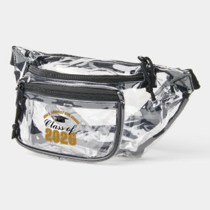 Personalized Gold Class of 2026 Graduation Clear Fanny Pack